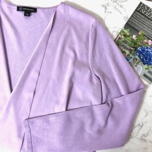 INC Draped Faux Suede Jacket in soft lavender